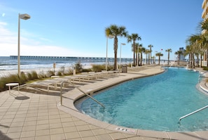 A heated pool