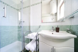 Apartment, 2 Bedrooms, Terrace, Partial Sea View | Bathroom sink - Apartments Mrva (Preko)