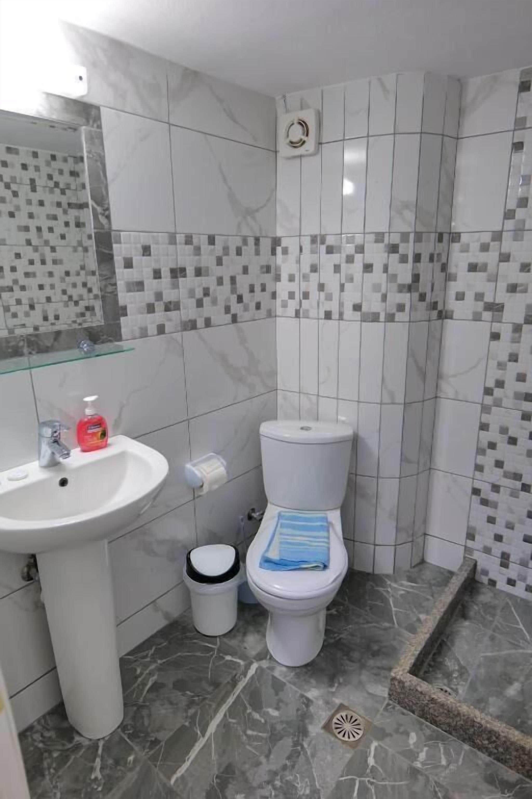 duplex | bathroom | shower, free toiletries, bathrobes, slippers