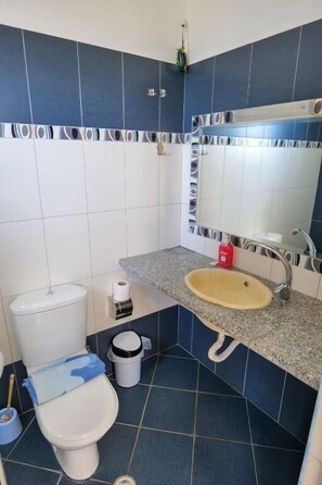 Quadruple Room | Bathroom | Shower, free toiletries, hair dryer, bathrobes