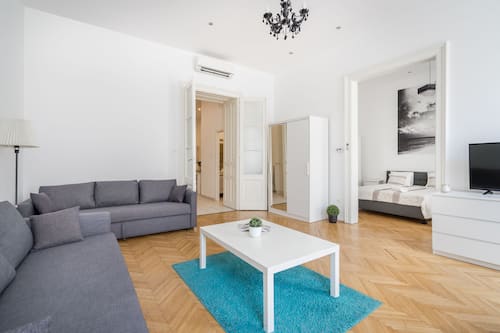 Executive Apartment | Living area | 107-inch LED TV with digital channels, TV