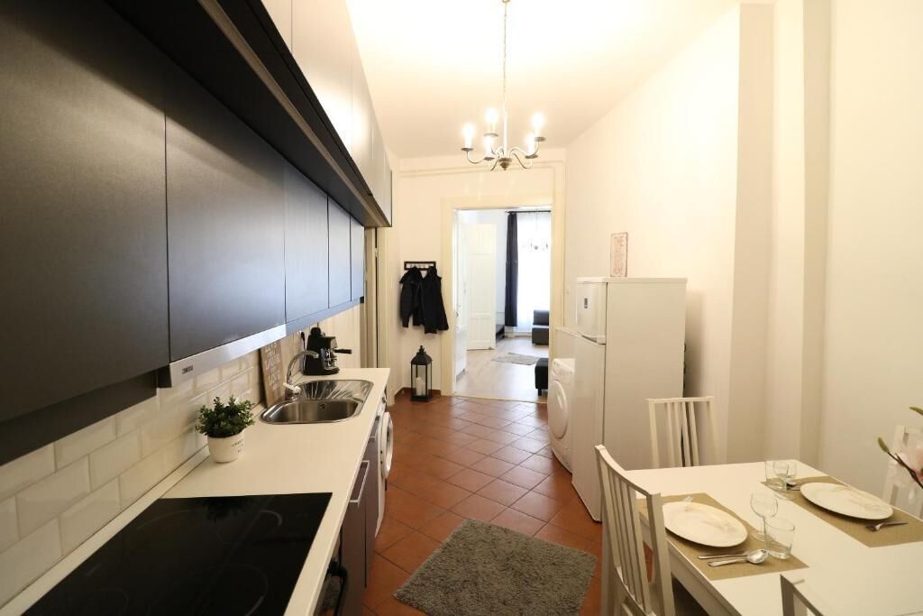 Exclusive Apartment | Private kitchen | Fridge, high chair, dining tables
