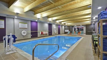 Indoor pool, open 7:00 AM to 11:00 PM, sun loungers