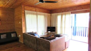 Deluxe-Chalet, Gartenblick | Innenbereich