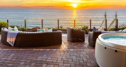Alquiler frente al mar con 7br, 5ba, spa privado, patio, infinitas vistas al mar AC