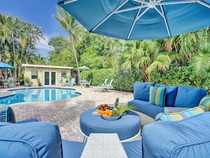 A heated pool