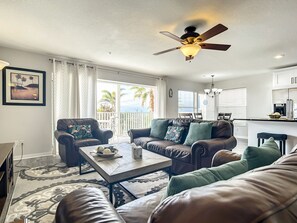 TV, DVD player, stereo