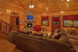 TV, fireplace, DVD player