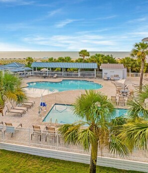 Een verwarmd zwembad