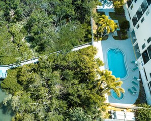 A heated pool