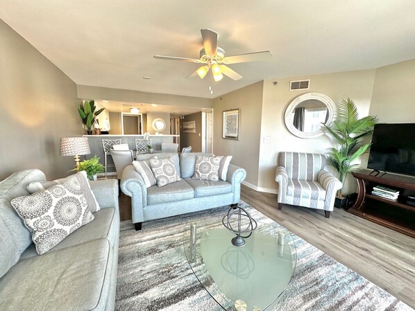 Smart TV, DVD player, books