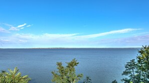 On the beach, beach umbrellas