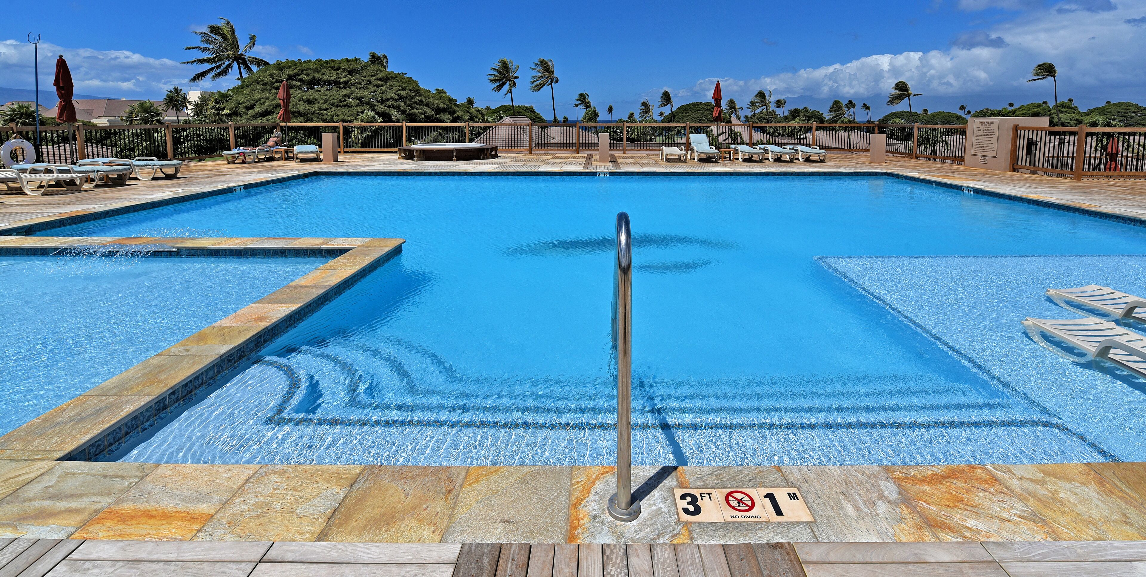 A heated pool