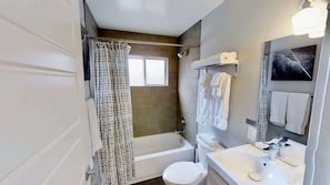 Hair dryer, towels