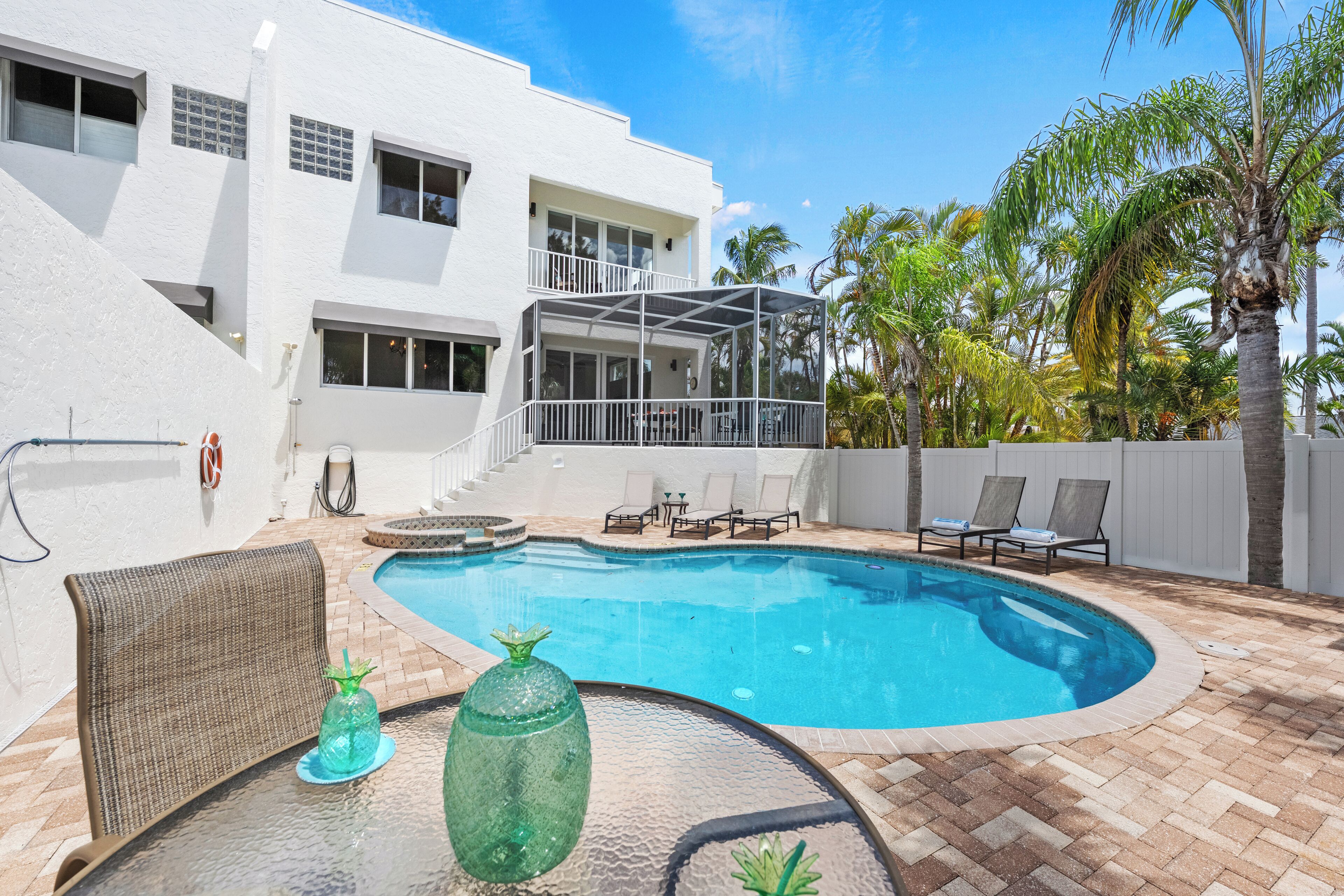 A heated pool