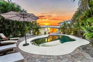 A heated pool