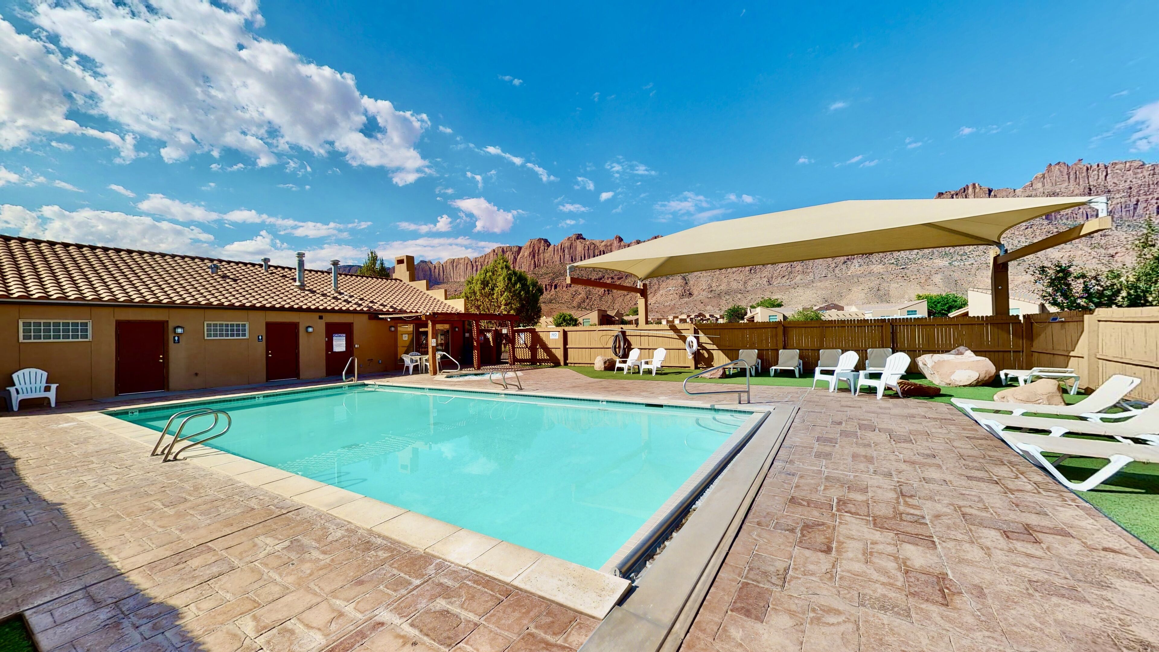 Una piscina riscaldata