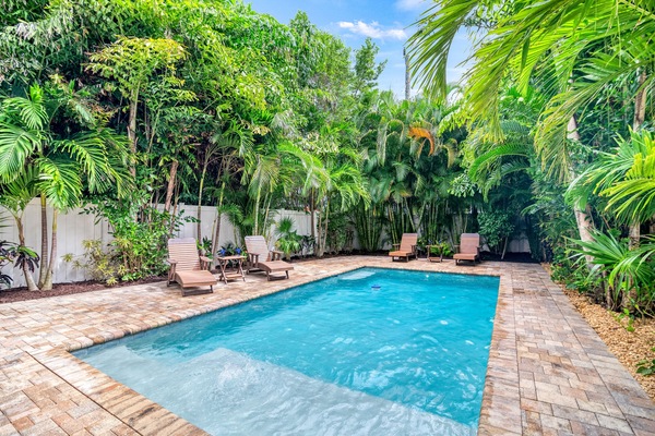 A heated pool
