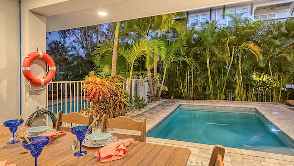 A heated pool