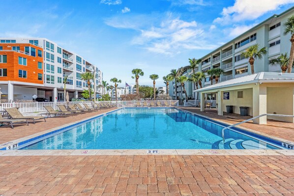 A heated pool