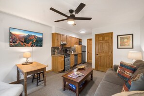 TV, DVD player, stereo