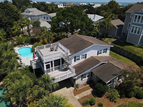 Exterior - Private pool, screened porch, and rooftop views of Intracoastal Waterway! (Isle of Palms)