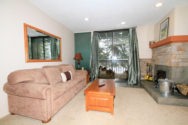 TV, fireplace, DVD player