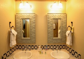 Hair dryer, towels