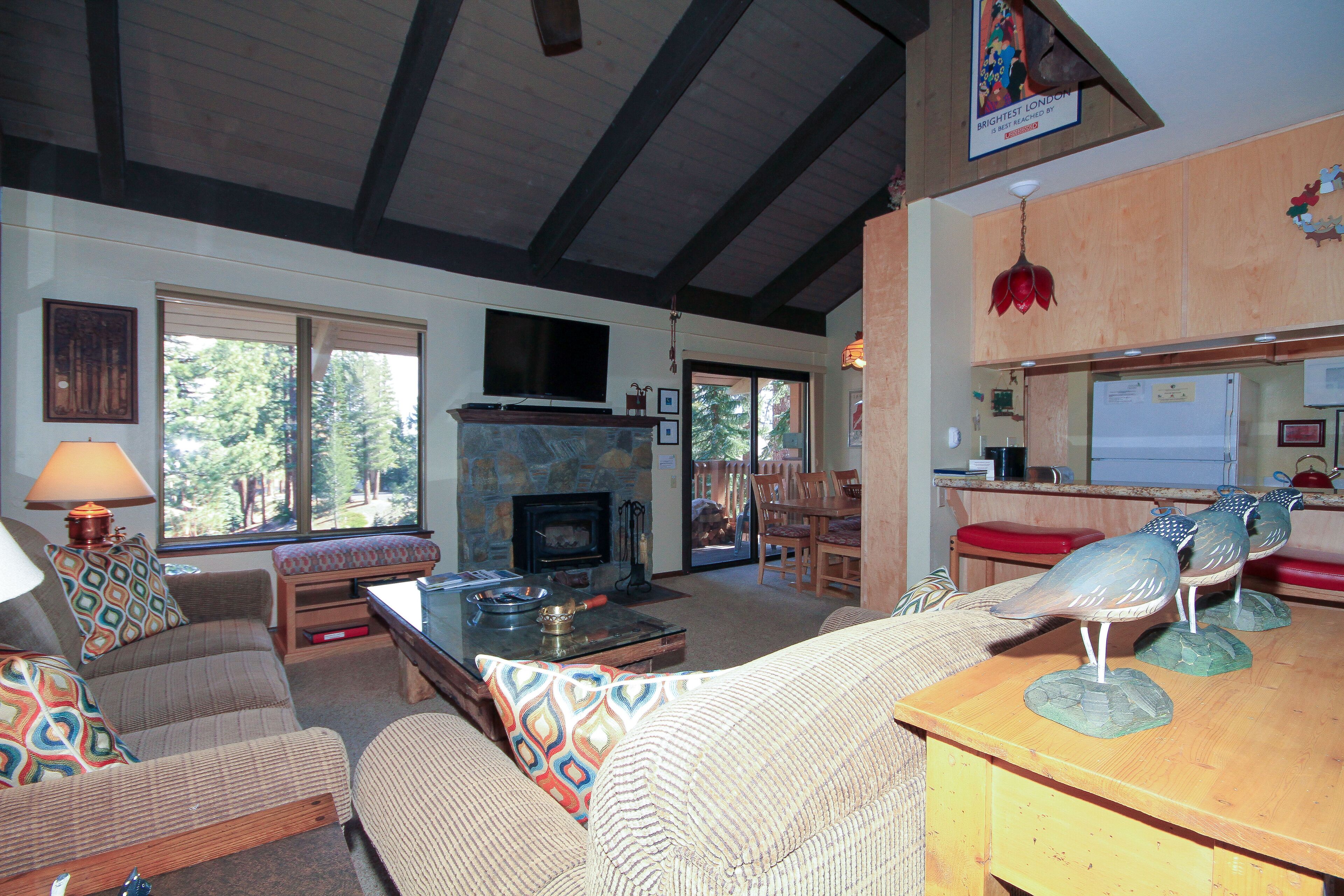 TV, fireplace, video games, DVD player