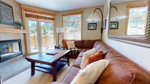 Fireplace, DVD player