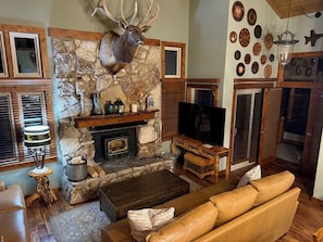 TV, fireplace, DVD player