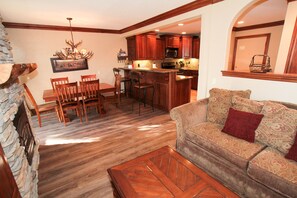TV, fireplace, DVD player