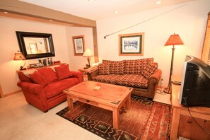 TV, fireplace, DVD player, offices