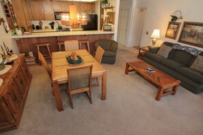 电视、壁炉、DVD 播放器