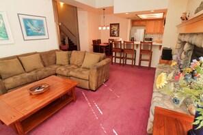 Fireplace, DVD player