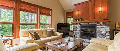 TV, fireplace, DVD player