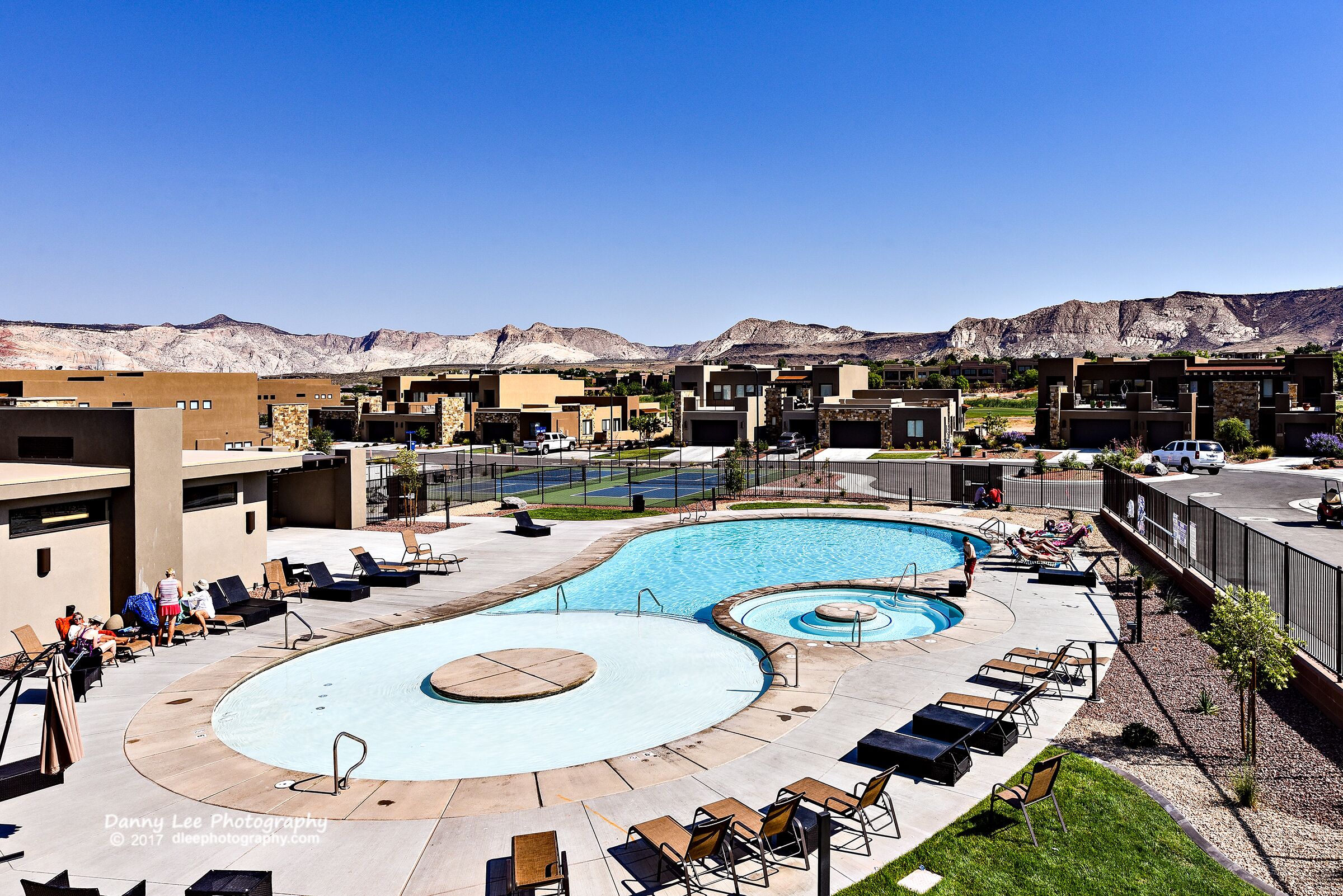 A heated pool