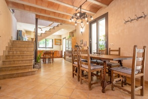 Dining - CAN FRONTERA (VINAGRELLA) - Villa with private pool and free Wi-Fi in Selva (Selva)
