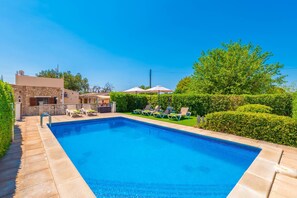 Pool - CAN TOMEU - Beautiful villa with private garden and pool in a quiet area. Free WiFi (Inca)