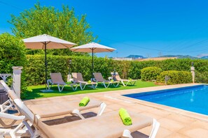 Pool - CAN TOMEU - Beautiful villa with private garden and pool in a quiet area. Free WiFi (Inca)
