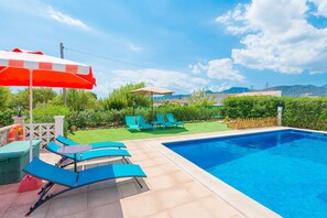 Pool - CAN TOMEU - Beautiful villa with private garden and pool in a quiet area. Free WiFi (Inca)