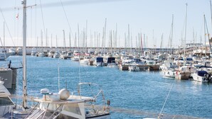 A marina filled with various boats docked at the pier. - TORRE MARINA - Villa with private pool in Sa Ràpita. Free WiFi (Sa Ràpita)