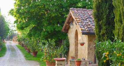 Appartement dans une maison de vacances avec WIFI, piscine, TV, patio, prĂšs de San Gimignano
