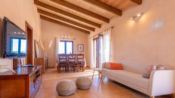 Fernseher, Kamin, DVD-Player