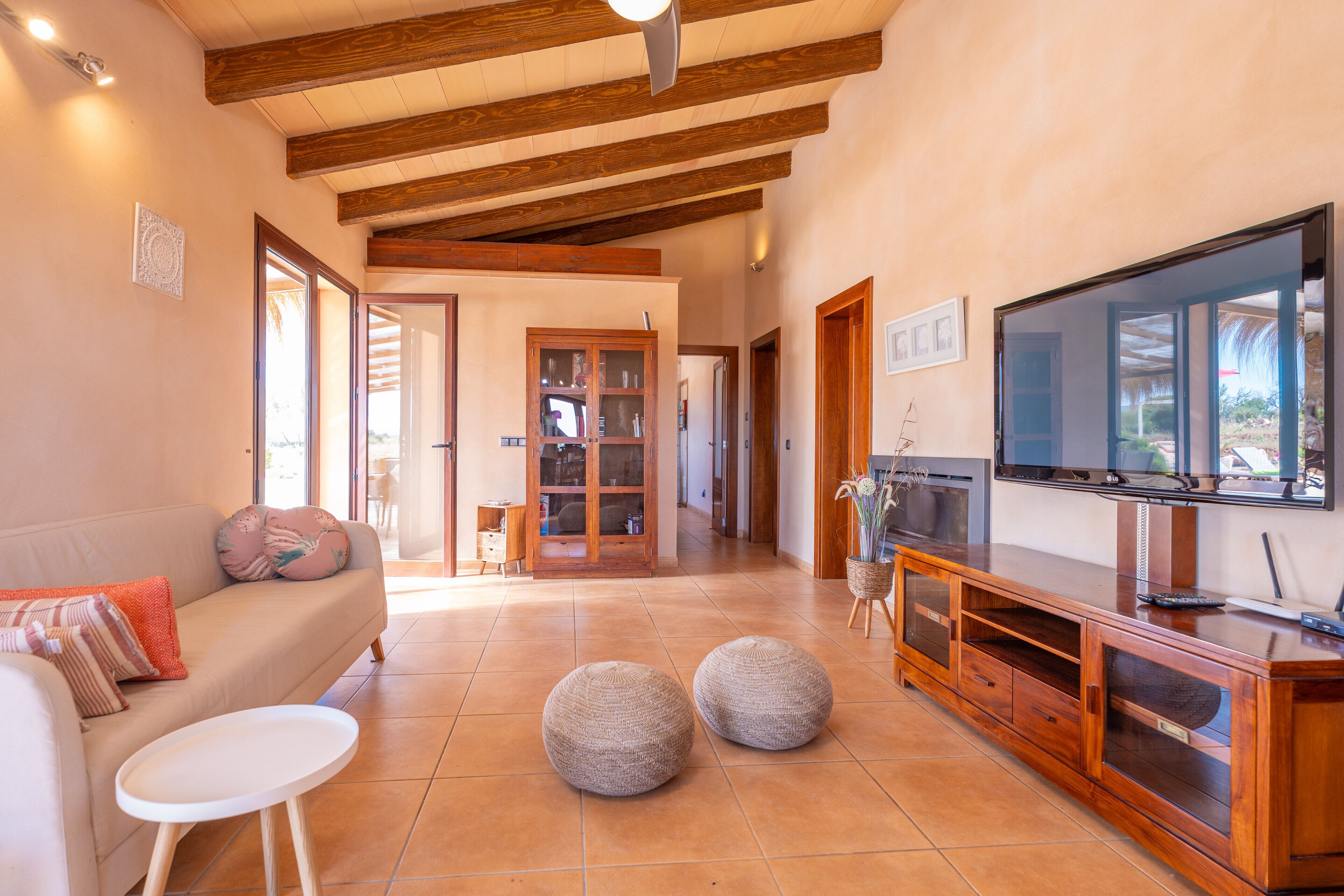 TV, fireplace, DVD player