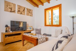 Tv, böcker och en stereo