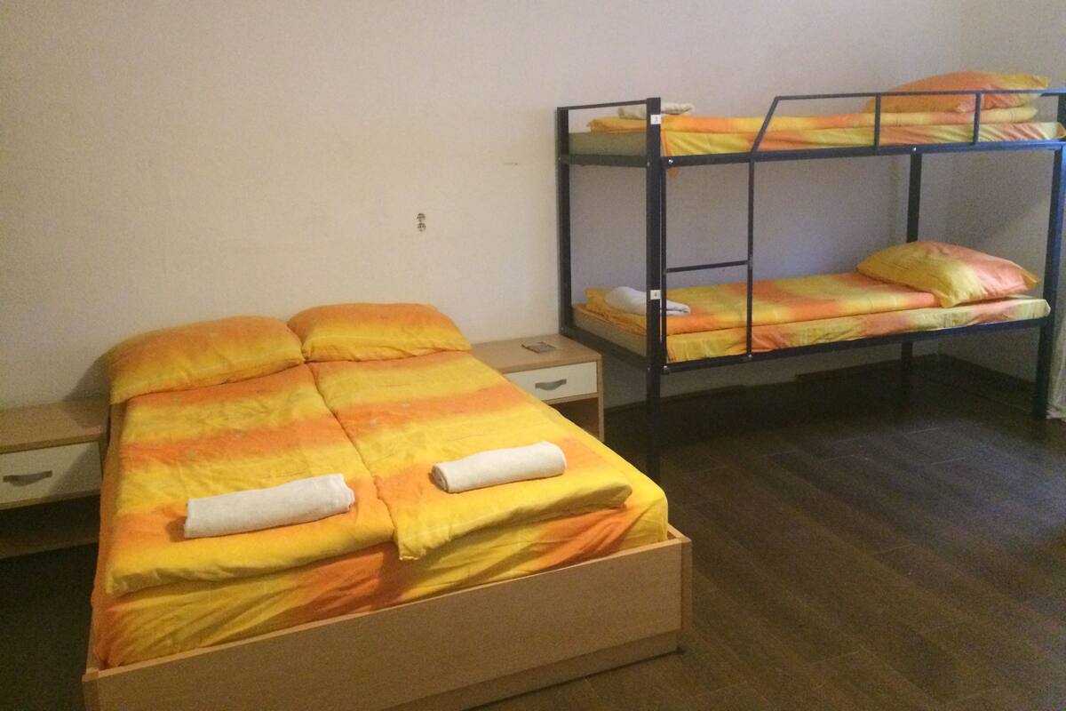 Desk, free WiFi, bed sheets