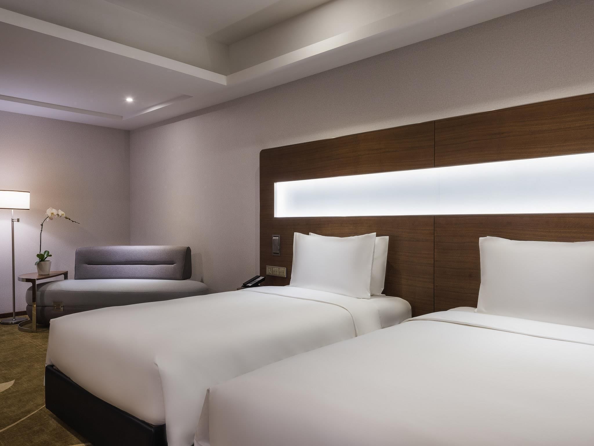 Habitación Deluxe, 2 camas individuales | Minibar (con algunos artículos gratuitos), caja fuerte, escritorio