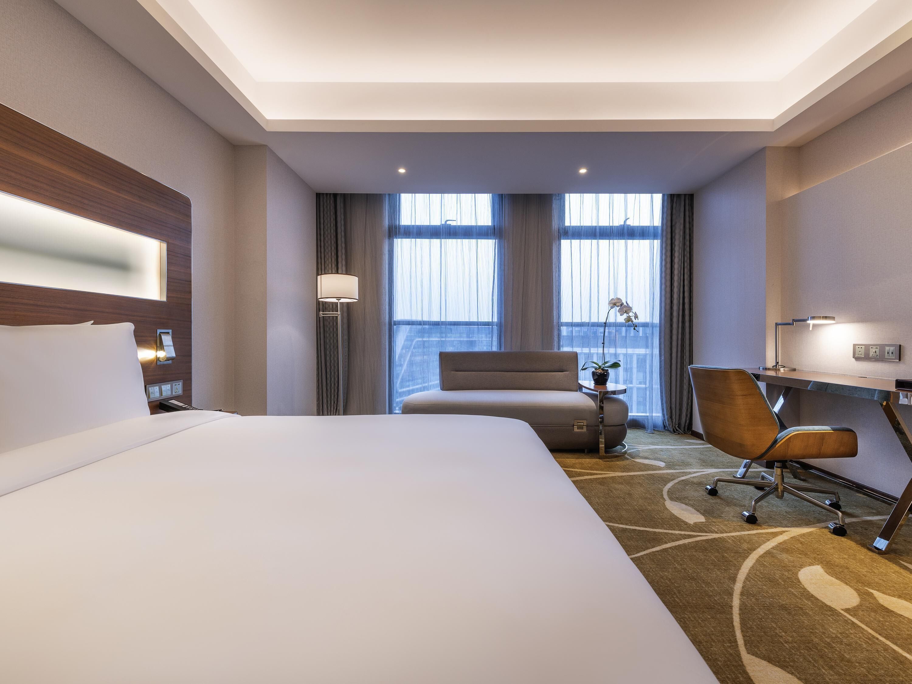 Free minibar items, in-room safe, desk, laptop workspace