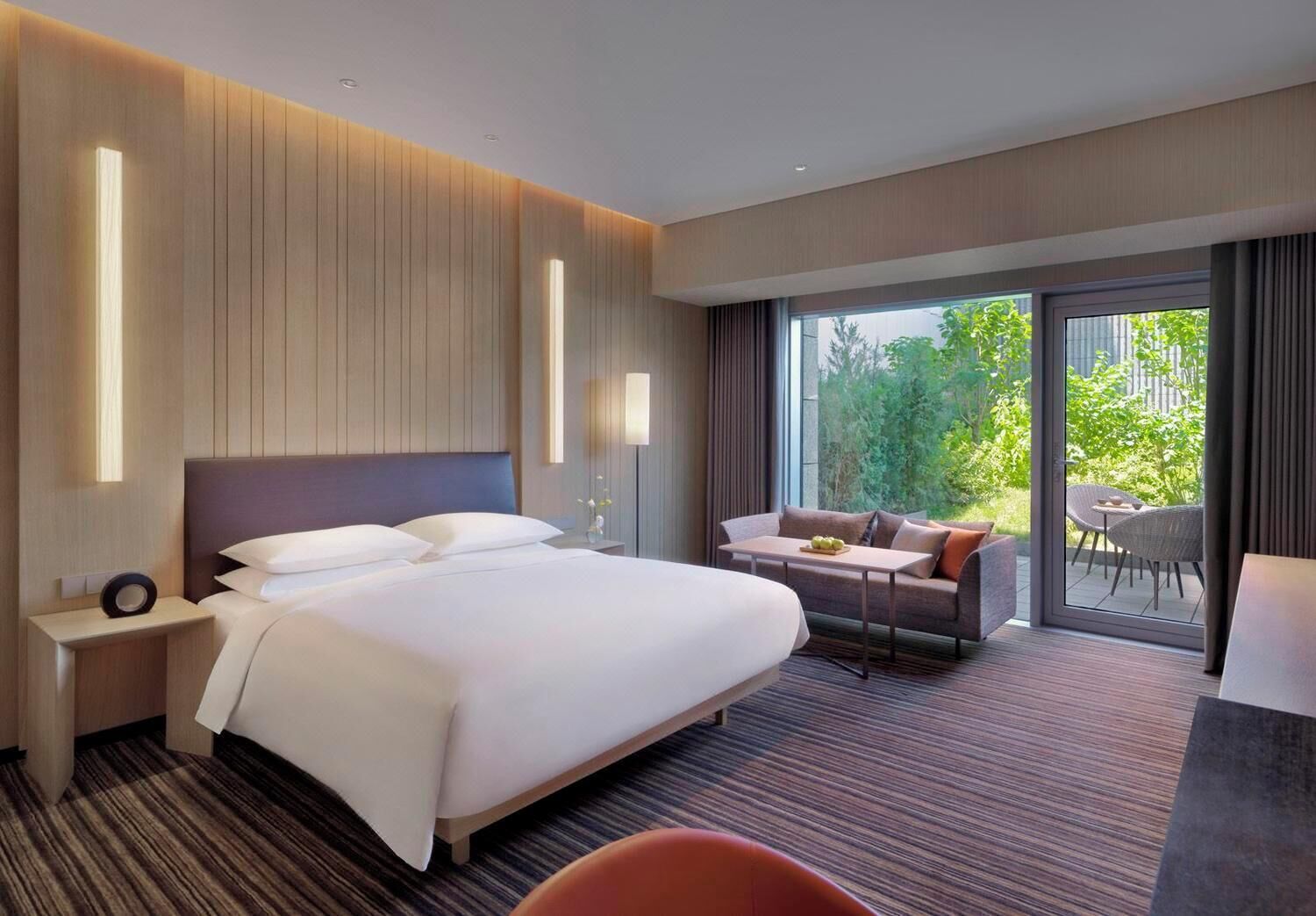 Premium bedding, down duvets, memory-foam beds, in-room safe